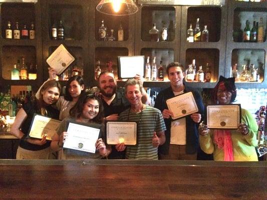 Learn how to bartend in a real bar with some of the best people.  bartender certification