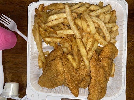 Catfish (4 pieces) with fries