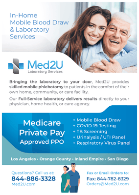 In-Home Blood Draw for you, your loved one, or your healthcare practice.