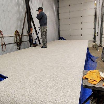 Replacing a floor on a older pontoon. Some times a old boat just needs a little love to feel new