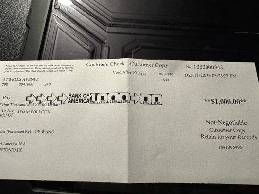 Gave extra bonus out of commission to the agent Adam, that I fully trust at that time, and I told no one about this, and he disappeared.