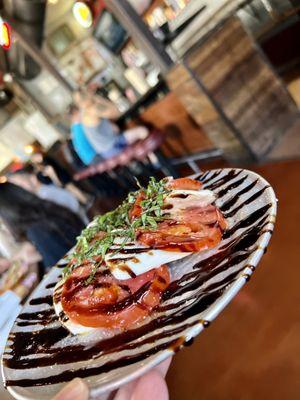 Caprese salad! Delightful! It was so yummy I neglected to get more pics of our dinner. And that never happens! Lol!