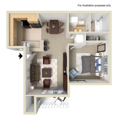 1x1 Floorplan