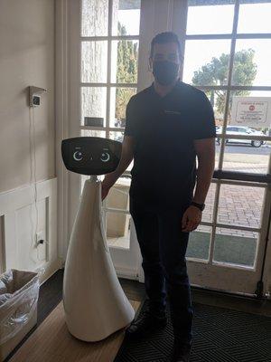 A special visit from Robin the robot. Our residents had an incredible time , playing games and asking Robin questions.