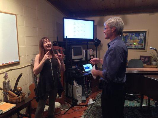 Coaching singer in a group Vocal Technique Class