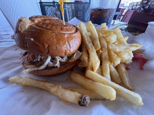 Pulled Pork Sandwich with Fries