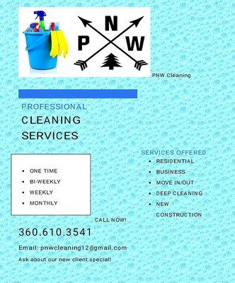 Inquire and book through our website! https://pnwcleaning.online