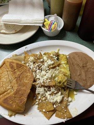 Chilaquiles Verde with Bolio