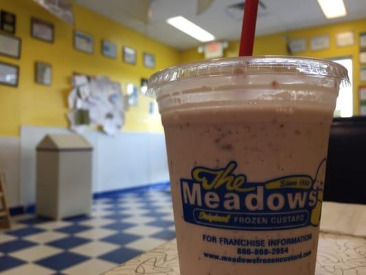 At every meadows infer the same thing. The strawberry shake here rocks.