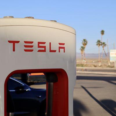 Tesla Supercharger. Baker, CA