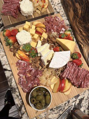 Charcuterie board for a small bachelorette party