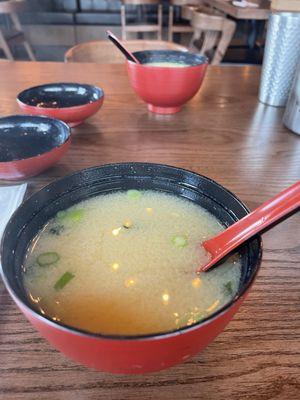 Miso soup comes with lunch special