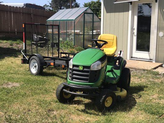 Mower after being repaired.