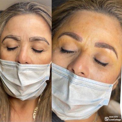 Microblading and shading (combo brows)