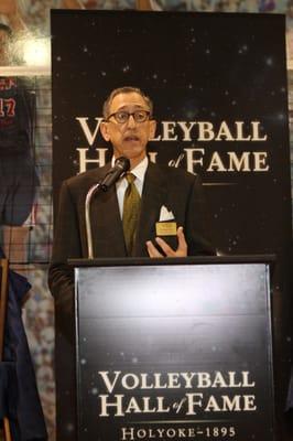 Doug Beal speaking at the Ring & Plaque Ceremony in the Museum