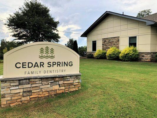 Cedar Spring Family Dentistry office and sign