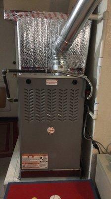 5 ton Payne heater with 1" filter base and transition.