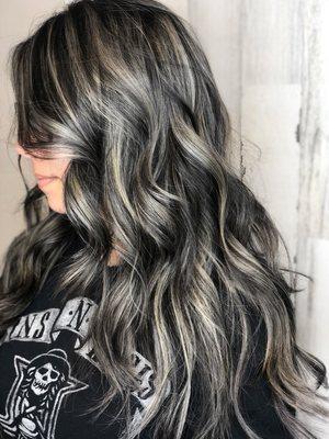 Black & Silver hair