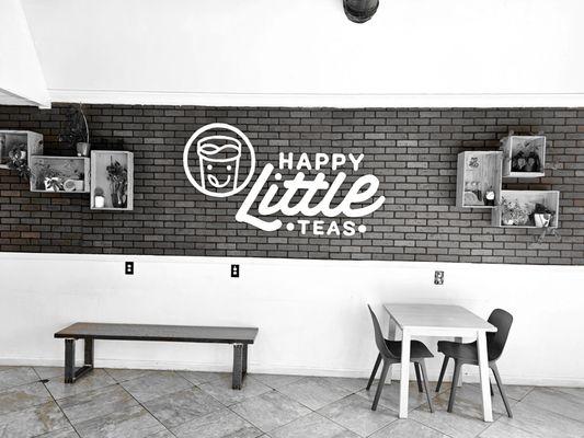 Interior seating area of Happy Little Teas