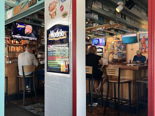 View of the from the front dinning area.