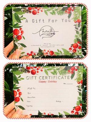 GIFT CERTIFICATE