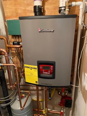 Lochinvar Combi Gas Boiler NKB110 Installed in Milford, CT.