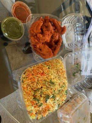 Vegetable Biryani Chicken Pakoras