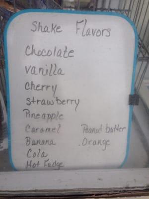 Milkshake Flavors