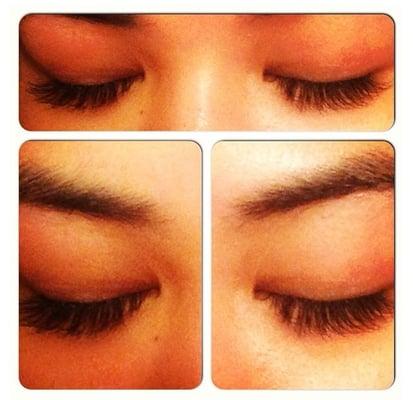 Newly done mink eyelash extensions