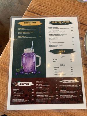 Drink Menu