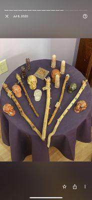 Gemstone Skulls and Wands