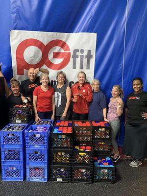 PG Fit PBJ food drive benefitting Cypress Assistance Ministries