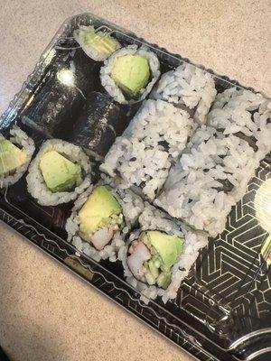 California Roll and Avocado Roll