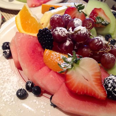 Fruit platter with Sunday brunch