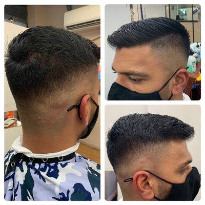 Medium skin fade at Tran Barber shop