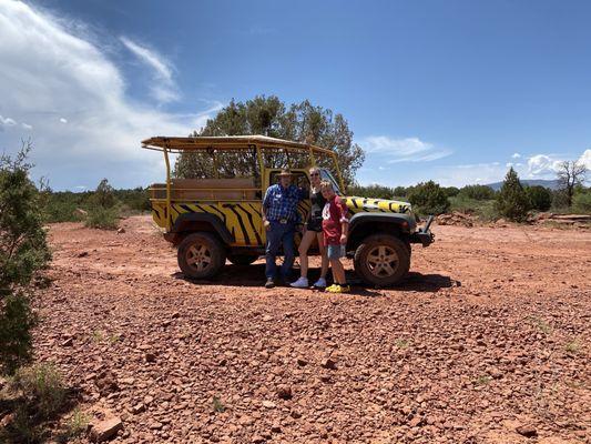 Jeep and tour guide