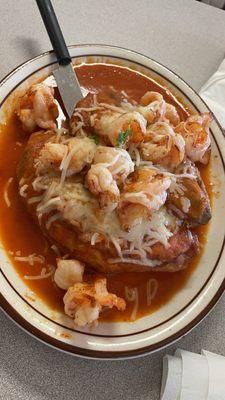 Chili Relleno with shrimp on top!