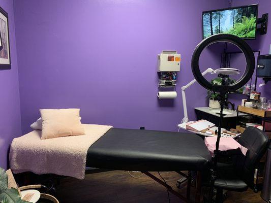 Nice set up for lash extensions