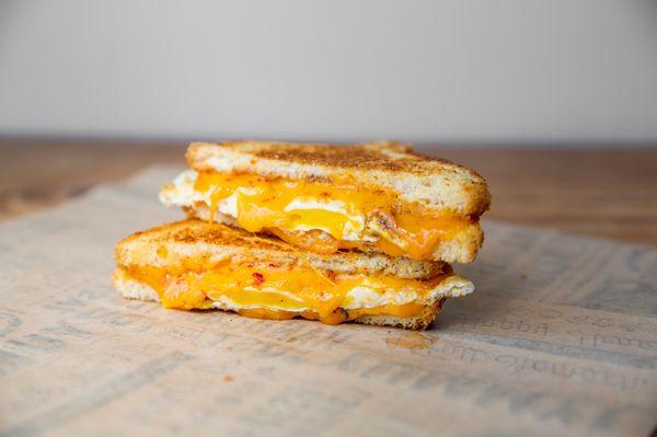 Simple and delicious, egg and cheese melt