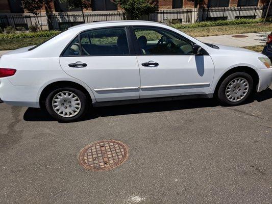 Full view of car cleaned