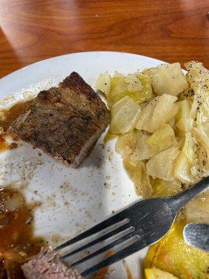 Steak and cabbage