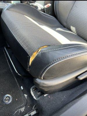 Toyota Corolla seat ripped