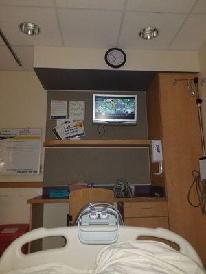 Tv in single person recovery room