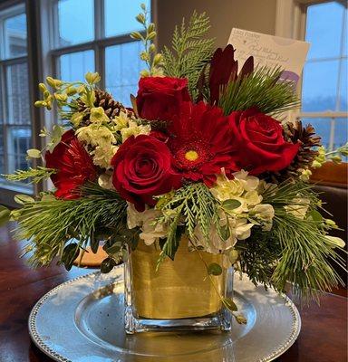 Christmas floral arrangement