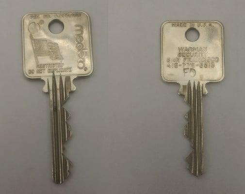 This type of "do not duplicate" key was not abled to be copied.