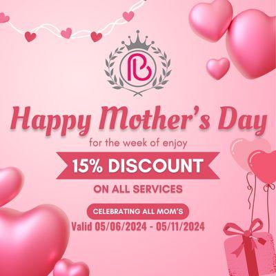 Happy Mother's Day! Enjoy 15% off for All Moms