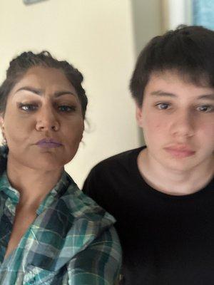 Me and son on his15 birthday yay live my son more than anything and I live myself more than anyone. My safety is important too .