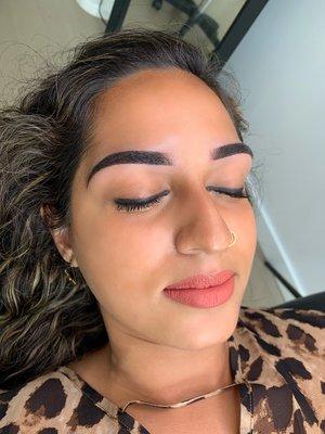 After ombré brows