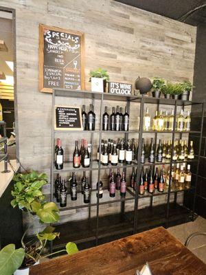 Wine wall and specials