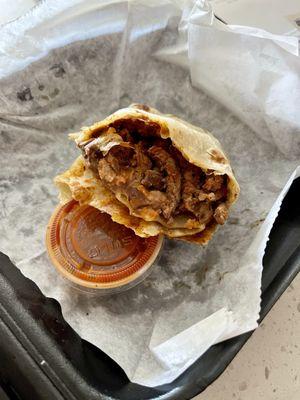 *Red Chile Carne Asada Burrito